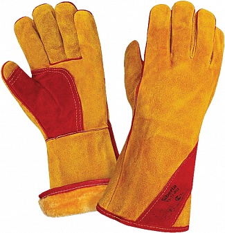 Краги спилковые Трек-Люкс KEVLAR утепл. искуств мех