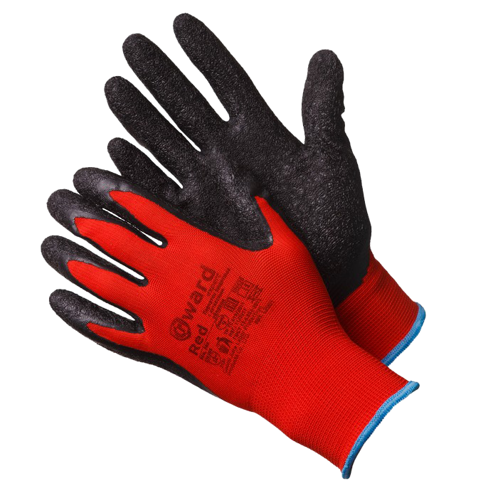 Перчатки Gward Red нейлоновые с текстурированным латексным покрытием арт.L2001